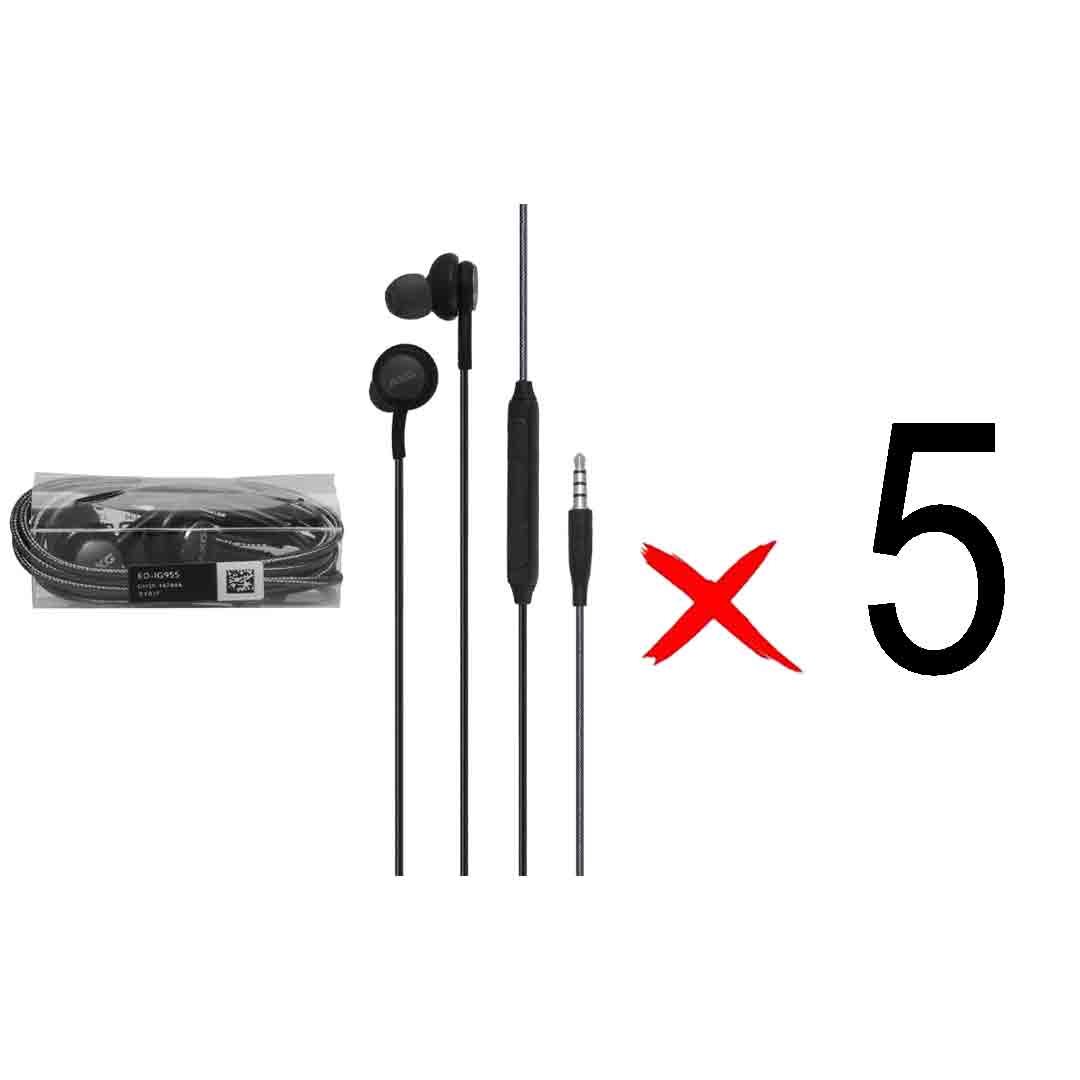 هندزفری با سیم جک 3.5 میلی متری AKG مدل EO-IG955 S8 - طوسی (YSS) (بسته 5 عددی)